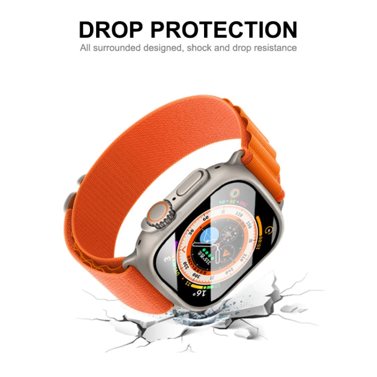 For Apple Watch Ultra / Ultra 2 49mm ENKAY PC Frame 9H Tempered Glass Case(Transparent) - Watch Cases by ENKAY