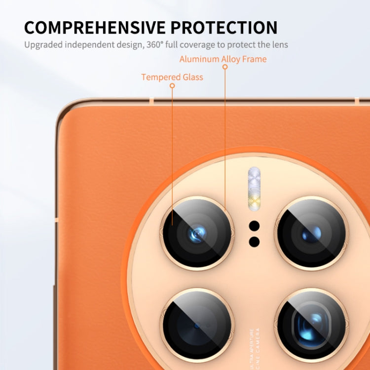 For Huawei Mate 50 / 50E ENKAY 9H Rear Camera Aluminium Alloy Tempered Glass Film(Golden) - Huawei Tempered Glass by ENKAY | Online Shopping South Africa | PMC TechLife | Buy Now Pay Later Mobicred