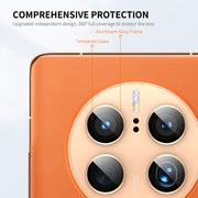 For Huawei Mate 50 / 50E ENKAY 9H Rear Camera Aluminium Alloy Tempered Glass Film(Golden)