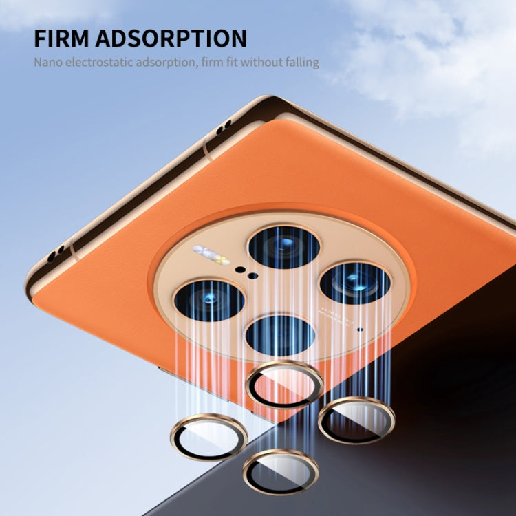 For Huawei Mate 50 / 50E ENKAY 9H Rear Camera Aluminium Alloy Tempered Glass Film(Golden) - Huawei Tempered Glass by ENKAY | Online Shopping South Africa | PMC TechLife | Buy Now Pay Later Mobicred