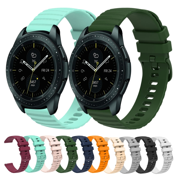 For Samsung Galaxy Watch 42mm 20mm Wavy Dotted Solid-Color Silicone Watch Band(Gray) - Watch Bands by PMC TechLife | Online Shopping South Africa | PMC TechLife | Buy Now Pay Later Mobicred