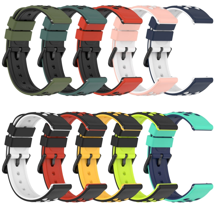 For Xiaomi MI Watch Color 22mm Two-Color Porous Silicone Watch Band(Red+Black) - free shipping - PMC TechLife - Order now!
