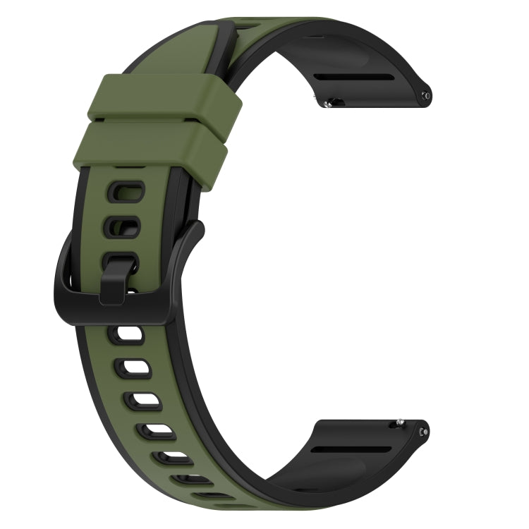 For Xiaomi MI Watch S1 22mm Two-Color Silicone Watch Band(Army Green + Black) - free shipping - PMC TechLife - Order now!