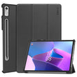For Lenovo Tab P11 Pro Gen2 11.2 inch 2022 ENKAY Tri-fold Custer Texture Leather Stand Smart Case(Black) - Lenovo by ENKAY | Online Shopping South Africa | PMC TechLife | Buy Now Pay Later Mobicred