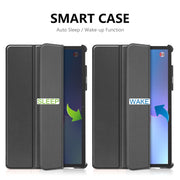 For Lenovo Tab P11 Pro Gen2 11.2 inch 2022 ENKAY Tri-fold Custer Texture Leather Stand Smart Case(Black)