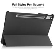 For Lenovo Tab P11 Pro Gen2 11.2 inch 2022 ENKAY Tri-fold Custer Texture Leather Stand Smart Case(Black)