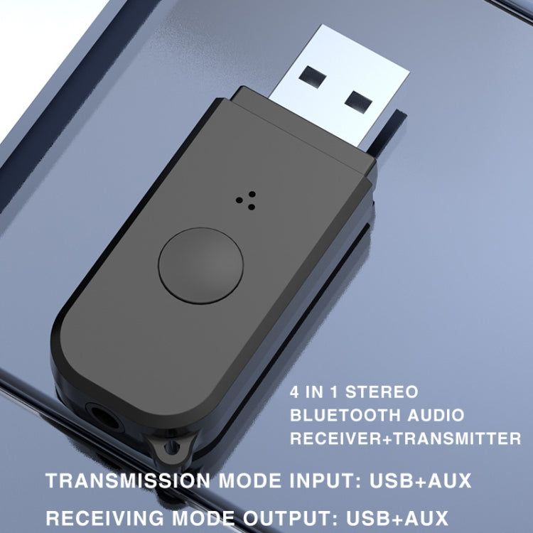 H210 Bluetooth 5.3 Audio Receiver Transmitter 2 in 1 AUX+USB Dual Output - Audio Receiver Transmitter by PMC TechLife | Online Shopping South Africa | PMC TechLife