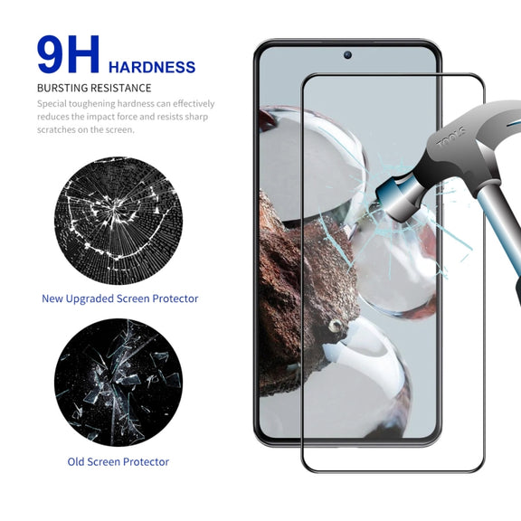 For Xiaomi 12T / 12T Pro 2pcs ENKAY Full Glue 0.26mm 9H 2.5D Tempered Glass Full Film