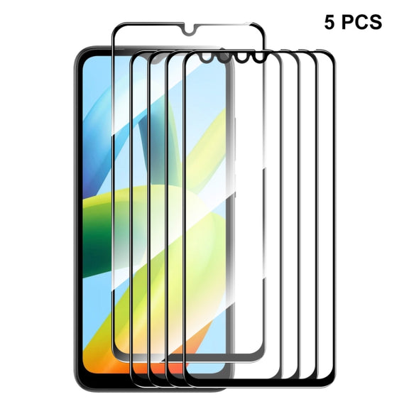 For Xiaomi Redmi A1 / A1+ / A2 / A2+ 5pcs ENKAY Full Glue 0.26mm 9H 2.5D Tempered Glass Full Film