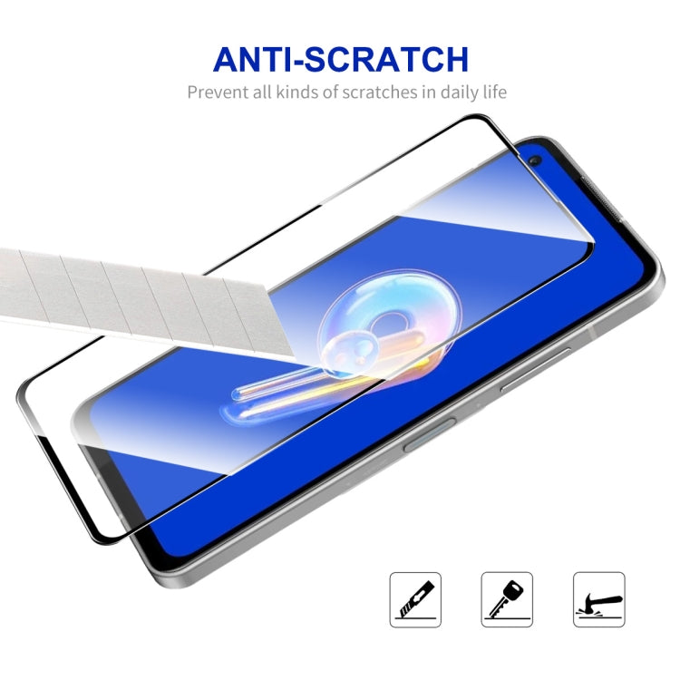 For Asus Zenfone 9 2pcs ENKAY Full Glue 0.26mm 9H 2.5D Tempered Glass Full Film