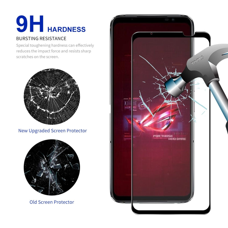 For Asus Rog Phone 6 / 6D / 6 Pro 2pcs ENKAY Full Glue 0.26mm 9H 2.5D Tempered Glass Full Film - ASUS Tempered Glass by ENKAY | Online Shopping South Africa | PMC Jewellery | Buy Now Pay Later Mobicred