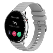 For Amazfit GTR 2 22mm Wavy Dotted Solid-Color Silicone Watch Band(Gray)