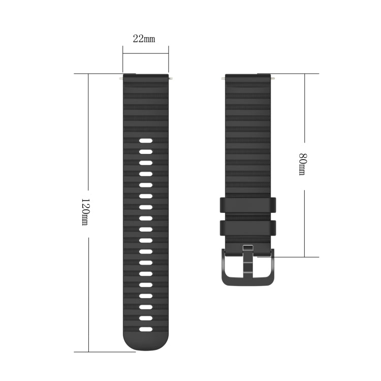 For Amazfit GTR 2 22mm Wavy Dotted Solid-Color Silicone Watch Band(Gray) - Watch Bands by PMC TechLife | Online Shopping South Africa | PMC TechLife | Buy Now Pay Later Mobicred