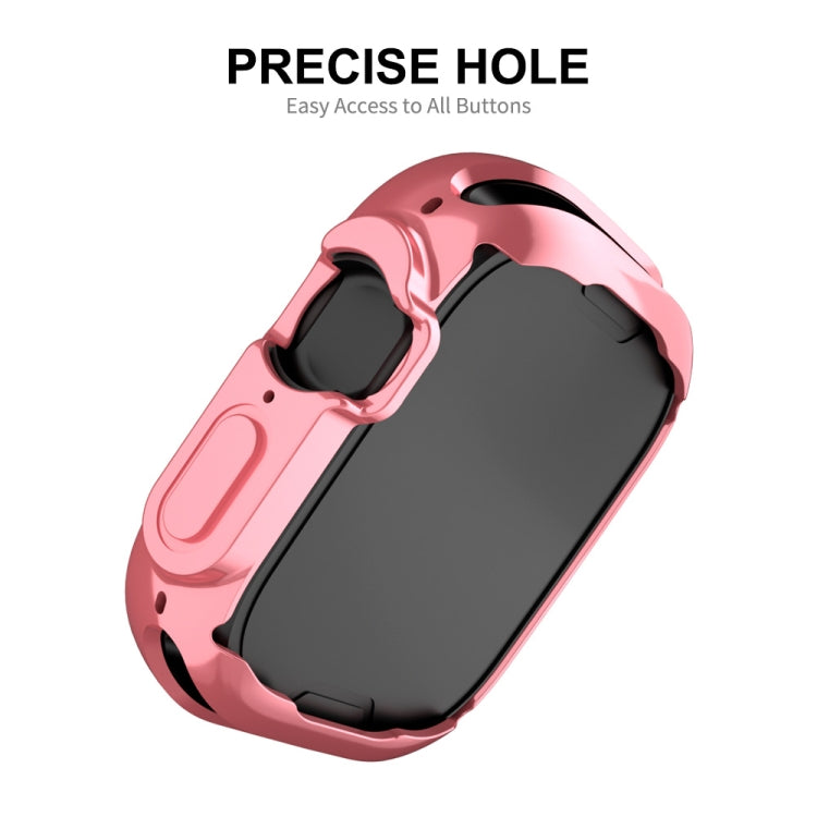 For Apple Watch Ultra / Ultra 2 49mm ENKAY Full Coverage Electroplated Soft TPU Case with Screen Film(Silver) - Watch Cases by ENKAY