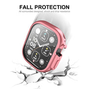 For Apple Watch Ultra / Ultra 2 49mm ENKAY Full Coverage Electroplated Soft TPU Case with Screen Film(Silver) - Watch Cases by ENKAY