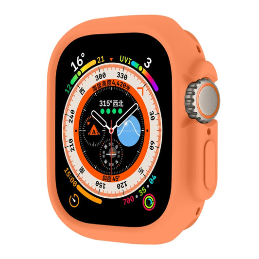 For Apple Watch Ultra 49mm ENKAY Solid Color Protective Soft TPU Frame Case(Orange) - free shipping - PMC Jewellery - Order now!