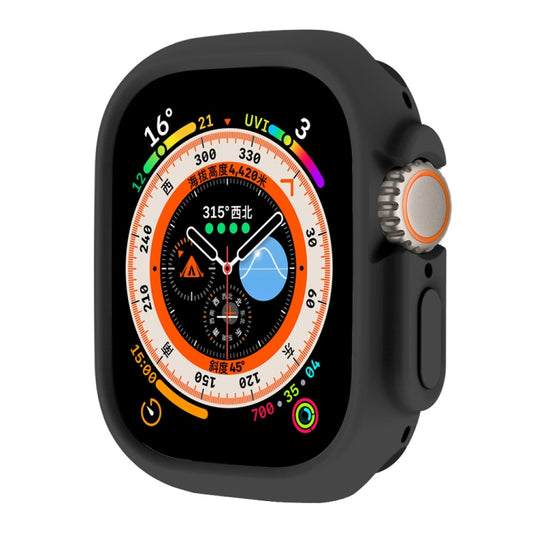 For Apple Watch Ultra 49mm ENKAY Solid Color Protective Soft TPU Frame Case(Black) - Watch Cases by ENKAY | Online Shopping South Africa | PMC Jewellery | Buy Now Pay Later Mobicred