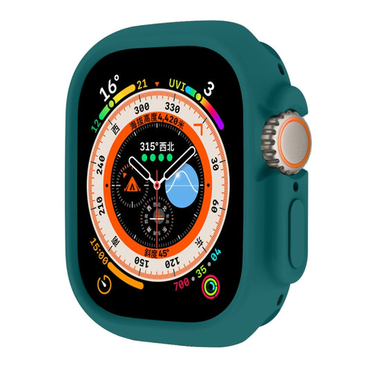 For Apple Watch Ultra 49mm ENKAY Solid Color Protective Soft TPU Frame Case(Dark Green) - free shipping - PMC Jewellery - Order now!