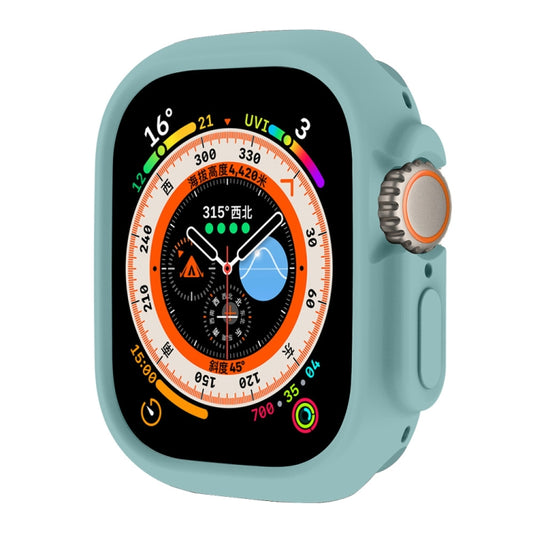For Apple Watch Ultra 49mm ENKAY Solid Color Protective Soft TPU Frame Case(Cyan) - free shipping - PMC Jewellery - Order now!