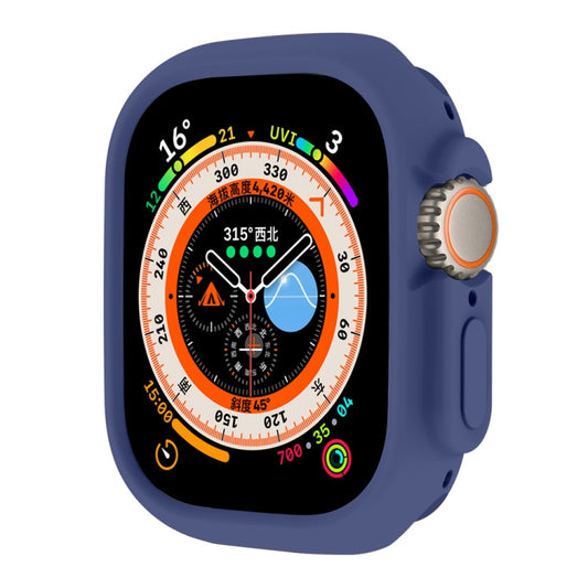 For Apple Watch Ultra 49mm ENKAY Solid Color Protective Soft TPU Frame Case(Dark Blue) - free shipping - PMC Jewellery - Order now!