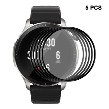5pcs For Amazfit GTR 4 ENKAY 3D Full Coverage Soft PC Edge + PMMA HD Screen Protector Film - Screen Protector by ENKAY | Online Shopping South Africa | PMC Jewellery | Buy Now Pay Later Mobicred