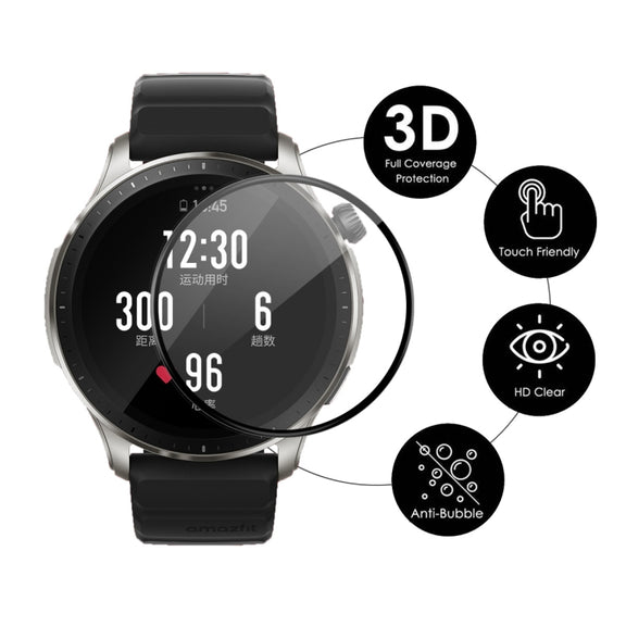 5pcs For Amazfit GTR 4 ENKAY 3D Full Coverage Soft PC Edge + PMMA HD Screen Protector Film