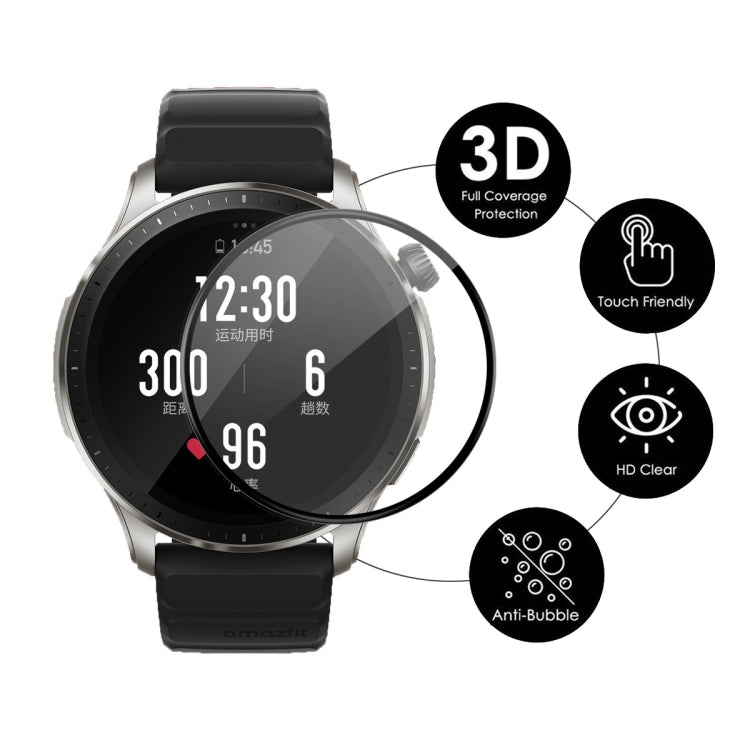 5pcs For Amazfit GTR 4 ENKAY 3D Full Coverage Soft PC Edge + PMMA HD Screen Protector Film