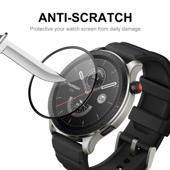 5pcs For Amazfit GTR 4 ENKAY 3D Full Coverage Soft PC Edge + PMMA HD Screen Protector Film