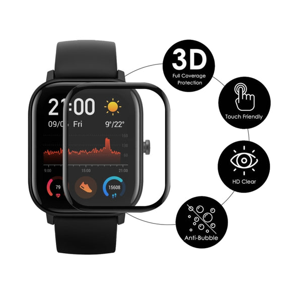 5pcs For Amazfit GTS 4 ENKAY 3D Full Coverage Soft PC Edge + PMMA HD Screen Protector Film