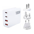 GaN 100W Dual USB + Dual USB-C/Type-C Multi Port Charger for Apple MacBook Series US / EU / UK Plug - Cable & Adapter by PMC TechLife | Online Shopping South Africa | PMC TechLife