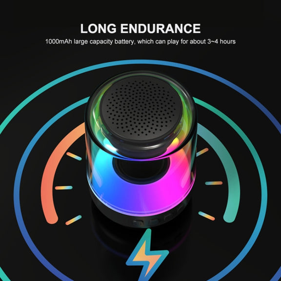 ENKAY Hat-Prince Portable RGB Light Wireless Bluetooth Speaker, Size:S