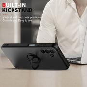 Ring Kickstand Silicone Phone Case For Samsung Galaxy A14 5G(Black)