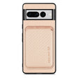 For Google Pixel 7 Pro Carbon Fiber Leather Card Magsafe Phone Case(Khaki) - free shipping - PMC TechLife - Order now!