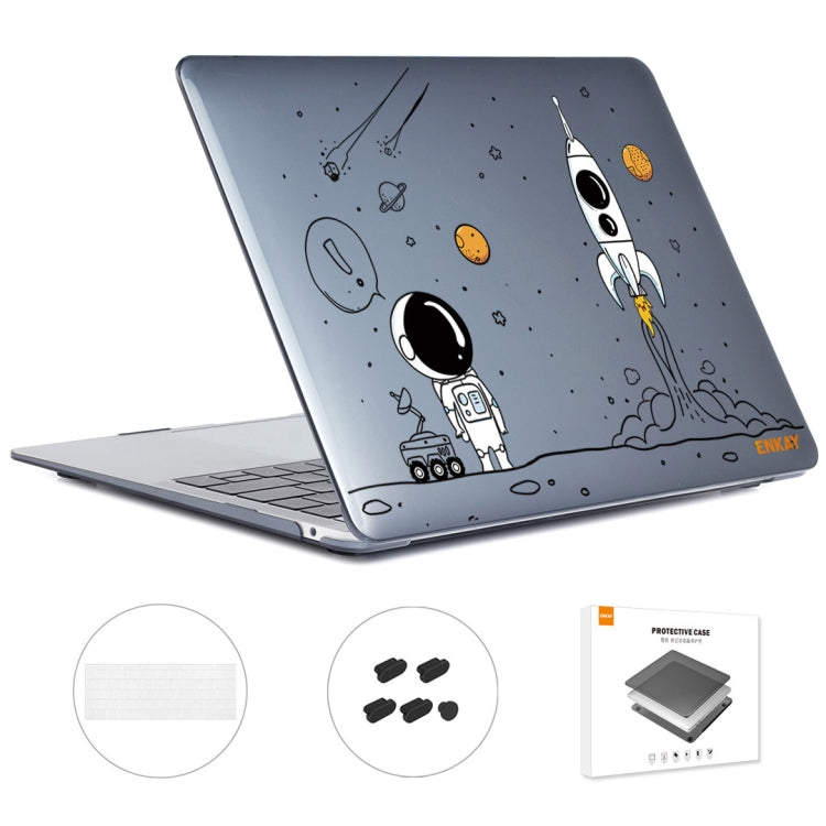 For MacBook Pro 13.3 A1706/A1989/A2159 ENKAY Hat-Prince 3 in 1 Spaceman Pattern Laotop Protective Crystal Case with TPU Keyboard Film / Anti-dust Plugs, Version:EU(Spaceman No.1) - free shipping - PMC TechLife - Order now!