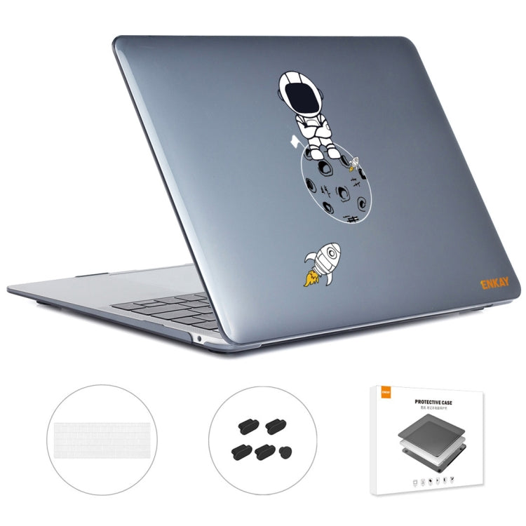 For MacBook Pro 13.3 A1706/A1989/A2159 ENKAY Hat-Prince 3 in 1 Spaceman Pattern Laotop Protective Crystal Case with TPU Keyboard Film / Anti-dust Plugs, Version:EU(Spaceman No.4) - free shipping - PMC TechLife - Order now!