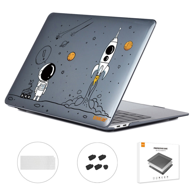For MacBook Air 13.3 2020 A2179/A2337/A2779 2023 ENKAY Hat-Prince 3 in 1 Spaceman Pattern Laotop Protective Crystal Case with TPU Keyboard Film / Anti-dust Plugs, Version:US(Spaceman No.1) - MacBook Air Cases by ENKAY | Online Shopping South Africa | PMC TechLife | Buy Now Pay Later Mobicred