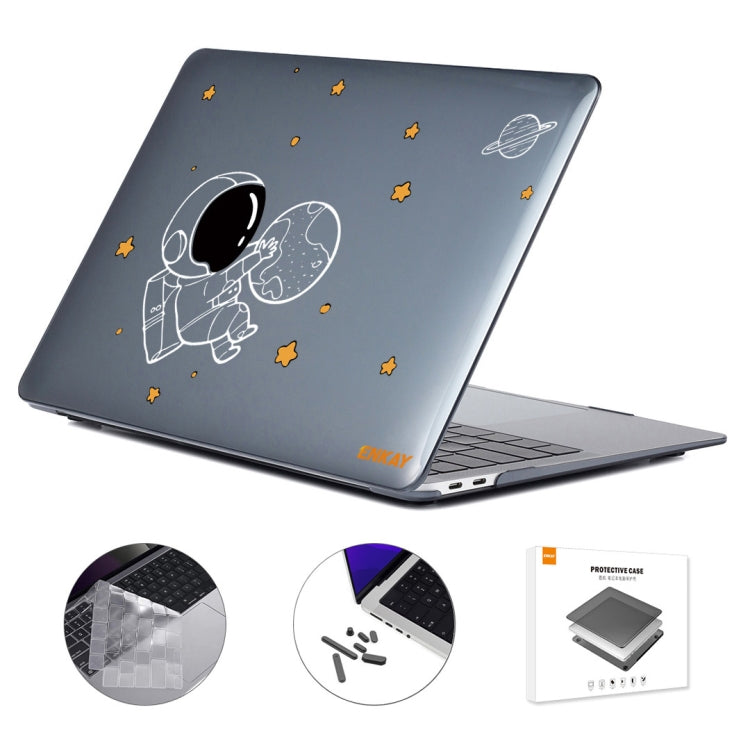 For MacBook Air 13.6 2022/2024 A2681 (M2) / A3113 (M3) ENKAY Hat-Prince 3 in 1 Spaceman Pattern Laotop Protective Crystal Case with TPU Keyboard Film / Anti-dust Plugs, Version:US(Spaceman No.5) - MacBook Air Cases by ENKAY | Online Shopping South Africa | PMC TechLife | Buy Now Pay Later Mobicred