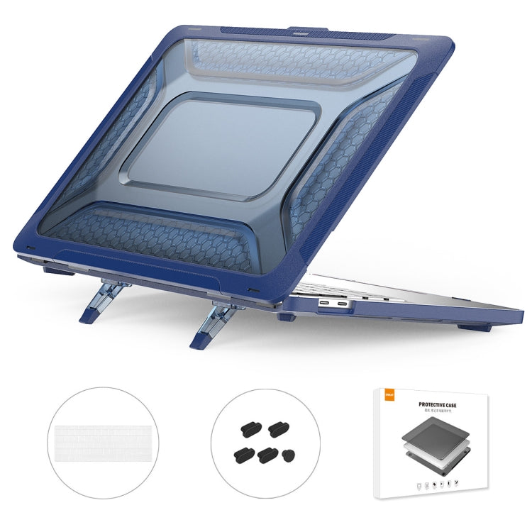 For MacBook Pro 13.3 A1706/A1989/A2159 ENKAY Hat-Prince 3 in 1 Protective Bracket  Case Cover Hard Shell with TPU Keyboard Film / Anti-dust Plugs, Version:US(Blue) - MacBook Pro Cases by ENKAY | Online Shopping South Africa | PMC TechLife | Buy Now Pay Later Mobicred
