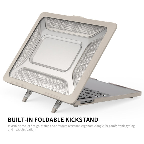 For MacBook Pro 13.3 A1706/A1989/A2159 ENKAY Hat-Prince 3 in 1 Protective Bracket  Case Cover Hard Shell with TPU Keyboard Film / Anti-dust Plugs, Version:EU(Grey)