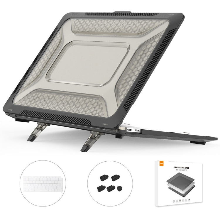 For MacBook Air 13.3 2018 A1932 ENKAY Hat-Prince 3 in 1 Protective Bracket  Case Cover Hard Shell with TPU Keyboard Film / Anti-dust Plugs, Version:US(Black) - MacBook Air Cases by ENKAY | Online Shopping South Africa | PMC TechLife | Buy Now Pay Later Mobicred