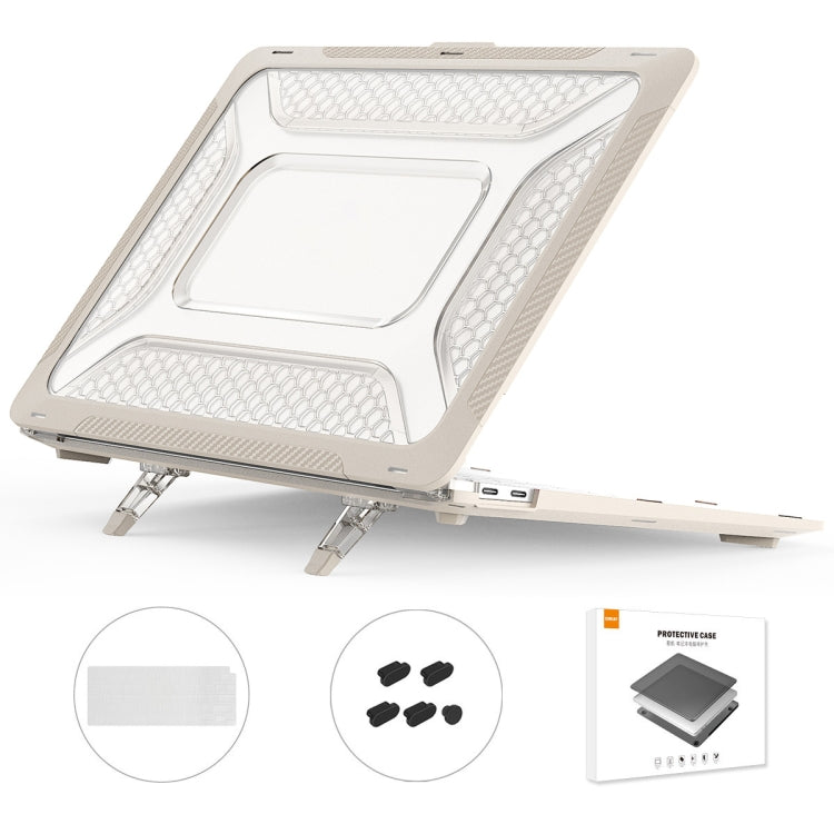 For MacBook Air 13.3 2020 A2179/A2337 ENKAY Hat-Prince 3 in 1 Protective Bracket  Case Cover Hard Shell with TPU Keyboard Film / Anti-dust Plugs, Version:US(Khaki) - MacBook Air Cases by ENKAY | Online Shopping South Africa | PMC TechLife | Buy Now Pay Later Mobicred