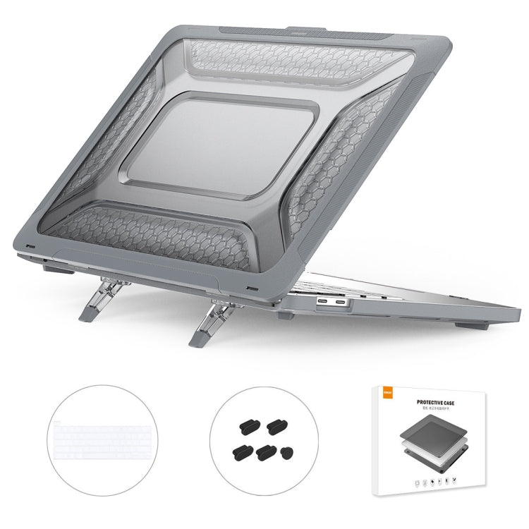 For MacBook Pro 13.3 A2251/A2289/A2338 ENKAY Hat-Prince 3 in 1 Protective Bracket  Case Cover Hard Shell with TPU Keyboard Film / Anti-dust Plugs, Version:US(Grey) - MacBook Pro Cases by ENKAY | Online Shopping South Africa | PMC TechLife | Buy Now Pay Later Mobicred