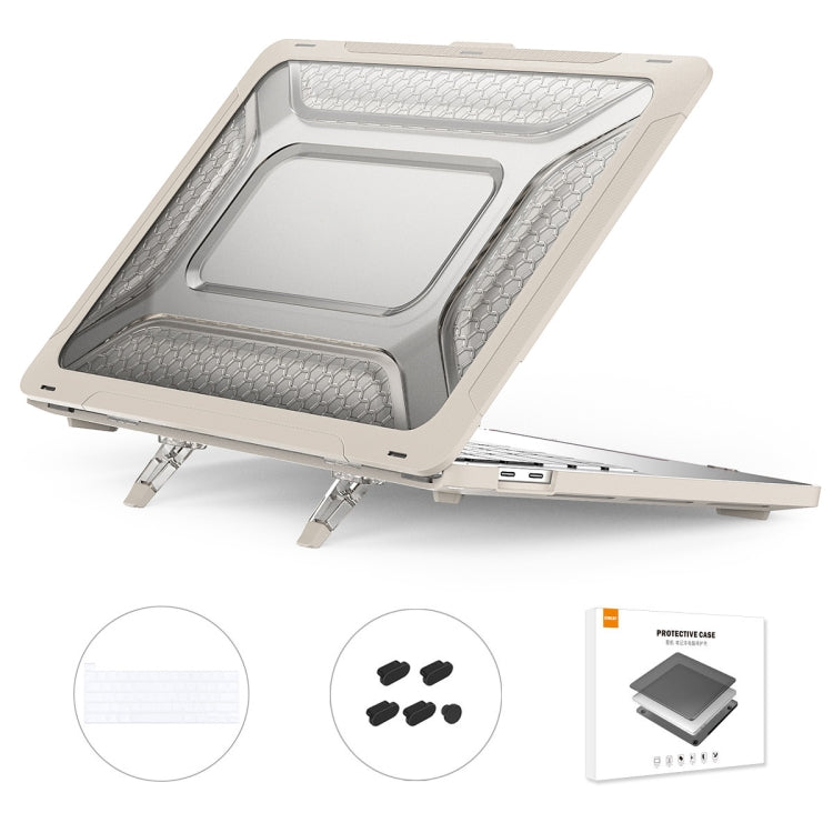 For MacBook Pro 13.3 A2251/A2289/A2338 ENKAY Hat-Prince 3 in 1 Protective Bracket  Case Cover Hard Shell with TPU Keyboard Film / Anti-dust Plugs, Version:US(Khaki) - MacBook Pro Cases by ENKAY | Online Shopping South Africa | PMC TechLife | Buy Now Pay Later Mobicred
