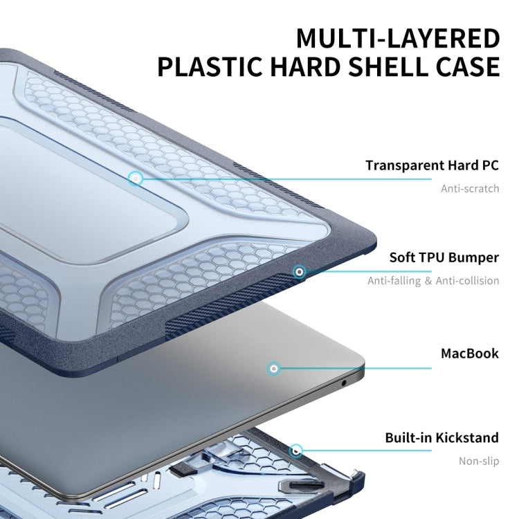 For MacBook Pro 13.3 A2251/A2289/A2338 ENKAY Hat-Prince 3 in 1 Protective Bracket  Case Cover Hard Shell with TPU Keyboard Film / Anti-dust Plugs, Version:EU(Khaki) - free shipping - PMC TechLife - Order now!