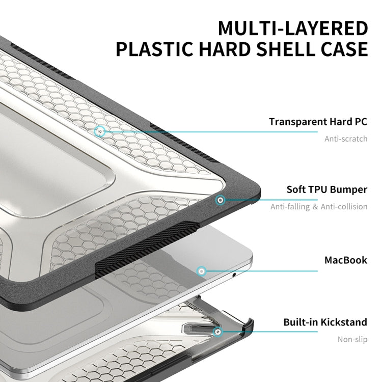 For MacBook Air 13.6 2022/2024 A2681 (M2) / A3113 (M3) ENKAY Hat-Prince 3 in 1 Protective Bracket  Case Cover Hard Shell with TPU Keyboard Film / Anti-dust Plugs, Version:US(Blue) - MacBook Air Cases by ENKAY | Online Shopping South Africa | PMC TechLife | Buy Now Pay Later Mobicred