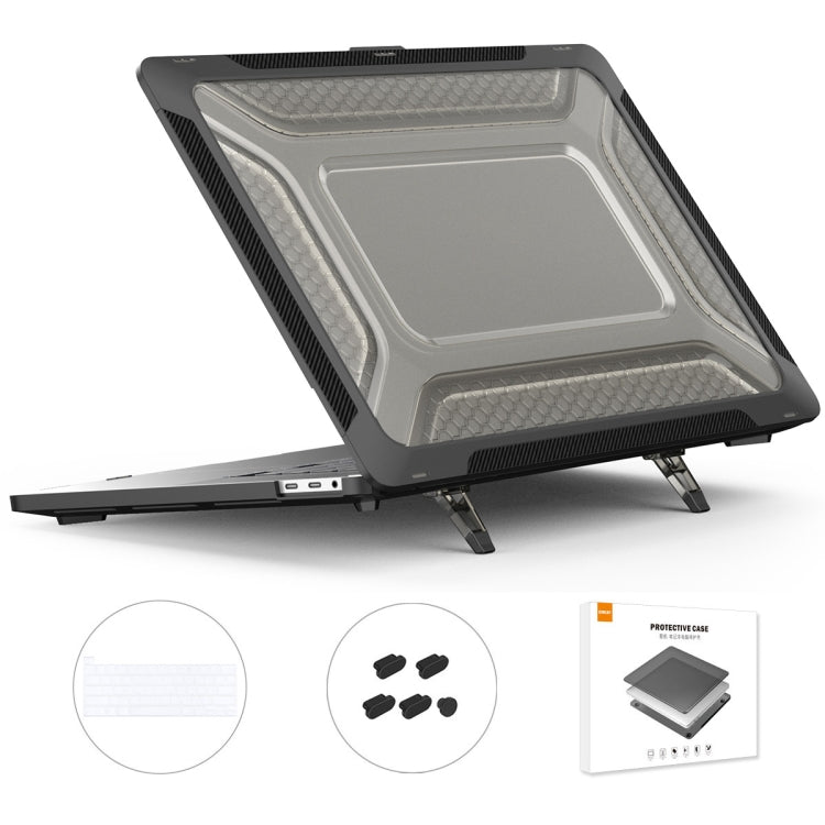 For MacBook Pro 16 A2141 ENKAY Hat-Prince 3 in 1 Protective Bracket  Case Cover Hard Shell with TPU Keyboard Film / Anti-dust Plugs, Version:US(Black) - free shipping - PMC TechLife - Order now!
