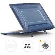 For MacBook Pro 16 A2141 ENKAY Hat-Prince 3 in 1 Protective Bracket  Case Cover Hard Shell with TPU Keyboard Film / Anti-dust Plugs, Version:EU(Blue)