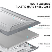 For MacBook Pro 16 A2141 ENKAY Hat-Prince 3 in 1 Protective Bracket  Case Cover Hard Shell with TPU Keyboard Film / Anti-dust Plugs, Version:EU(Grey)