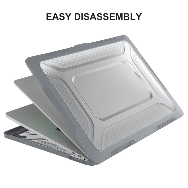 For MacBook Pro 16 A2141 ENKAY Hat-Prince 3 in 1 Protective Bracket  Case Cover Hard Shell with TPU Keyboard Film / Anti-dust Plugs, Version:EU(Grey) - MacBook Pro Cases by ENKAY | Online Shopping South Africa | PMC TechLife | Buy Now Pay Later Mobicred