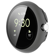 For Google Pixel Watch Tempered Glass Film PC Watch Case(Gray)